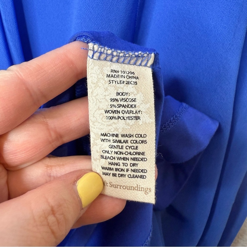Soft Surroundings Cobalt Blue Flutter Front Women… - image 6